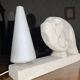 Art Deco Cubist Lamp – Primavera Workshop, Printemps. Vintage design with elephant