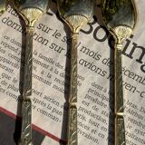 Set of 6 Vintage Gold Moka Spoons - Tableware - Coffee Spoons