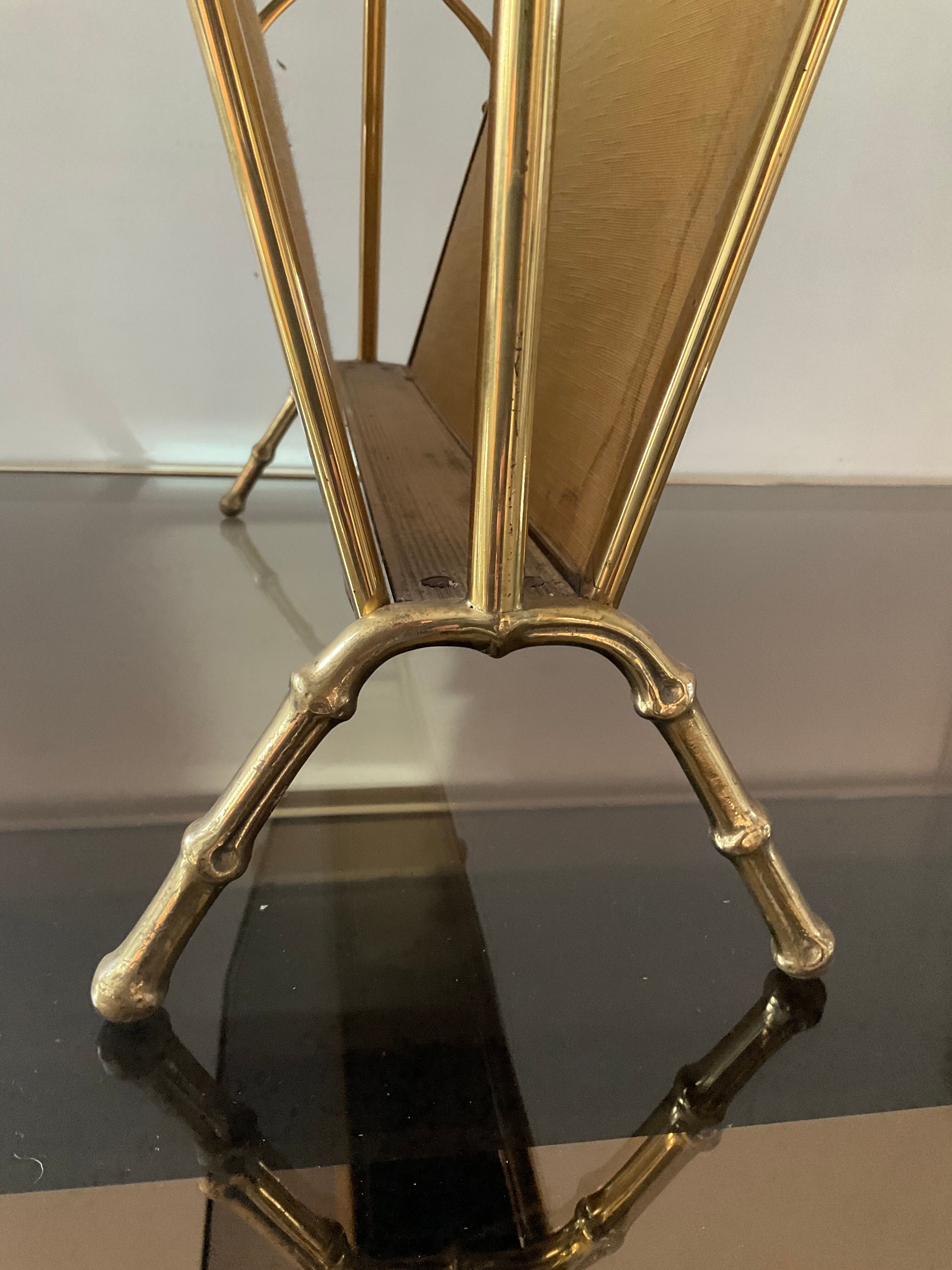 Magazine rack in bronze from the 50/60s