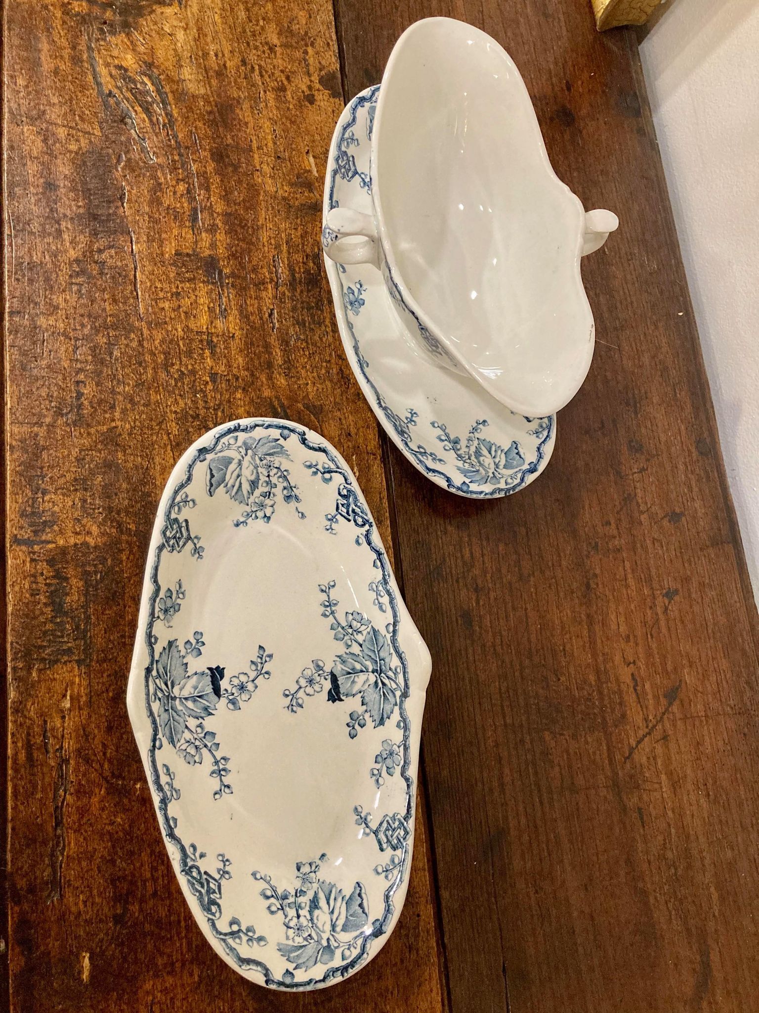 Lot ravier - saucière KG Lunéville model Fontainebleau