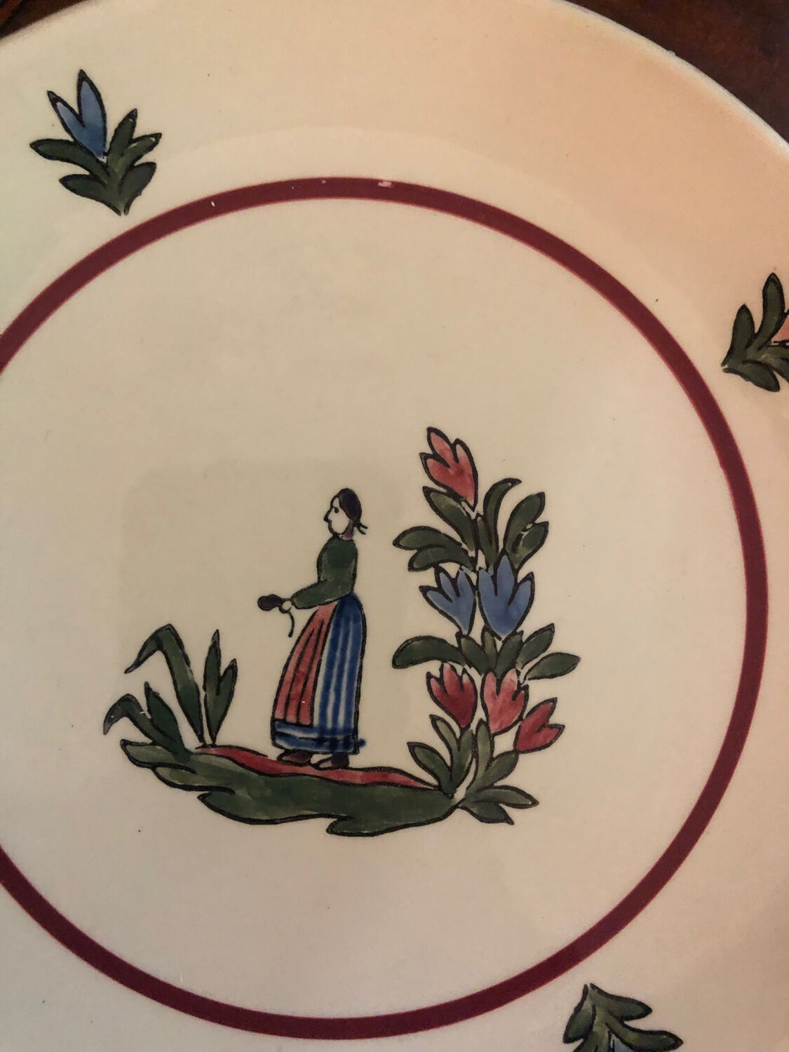 Set of 6 plates in vintage Gien