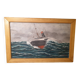 Large painting Oil on masonite Liner Mauritania signed E Joubert