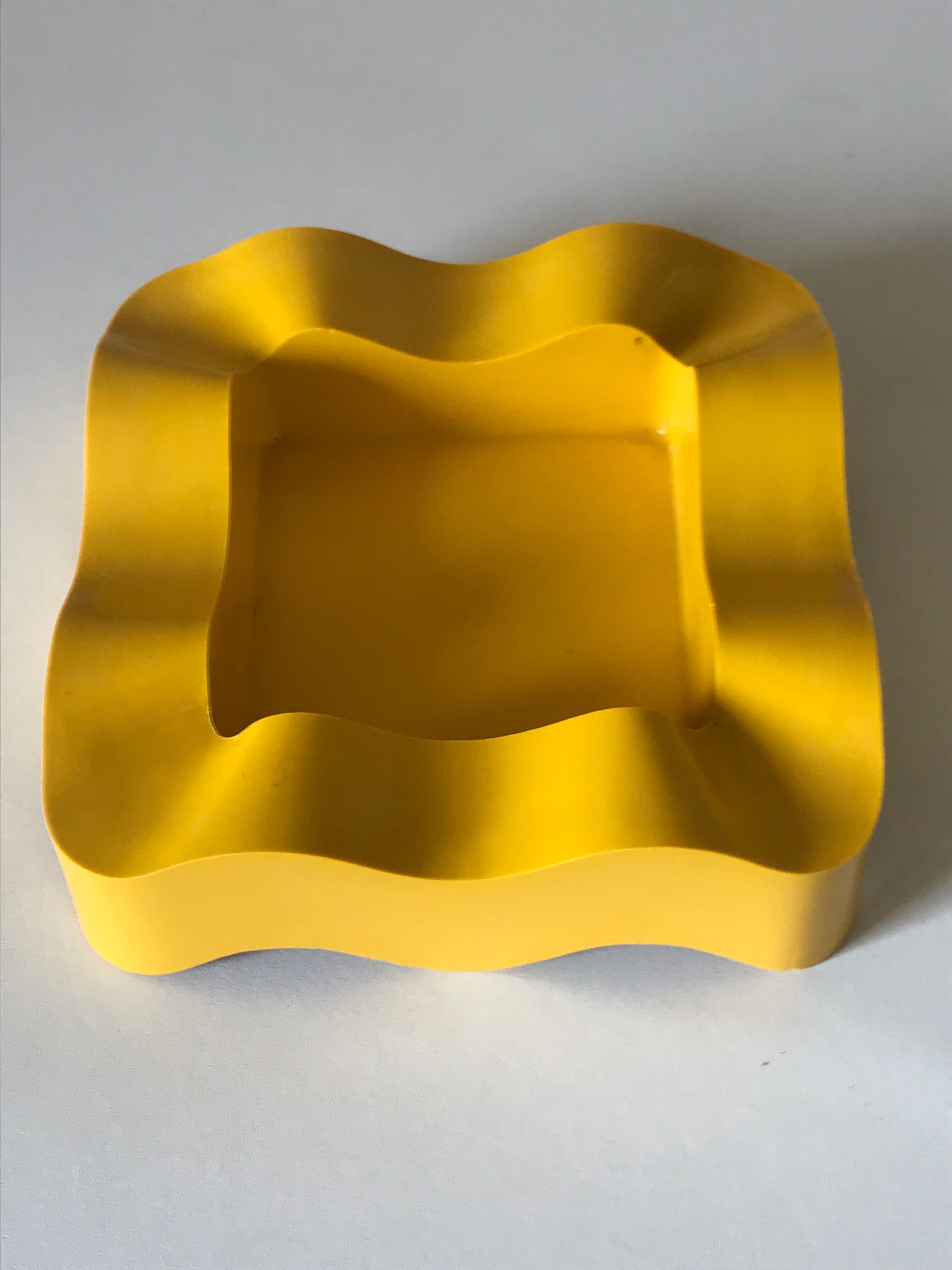 Yellow ashtray vintage design 1970