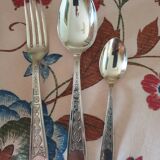 Complete Christofle cutlery set Villeroy model silver-plated metal 37 pieces