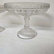 Ensemble 2 coupes compotiers en verre