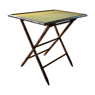 Rattan side table, 1900, Napoleon III style,