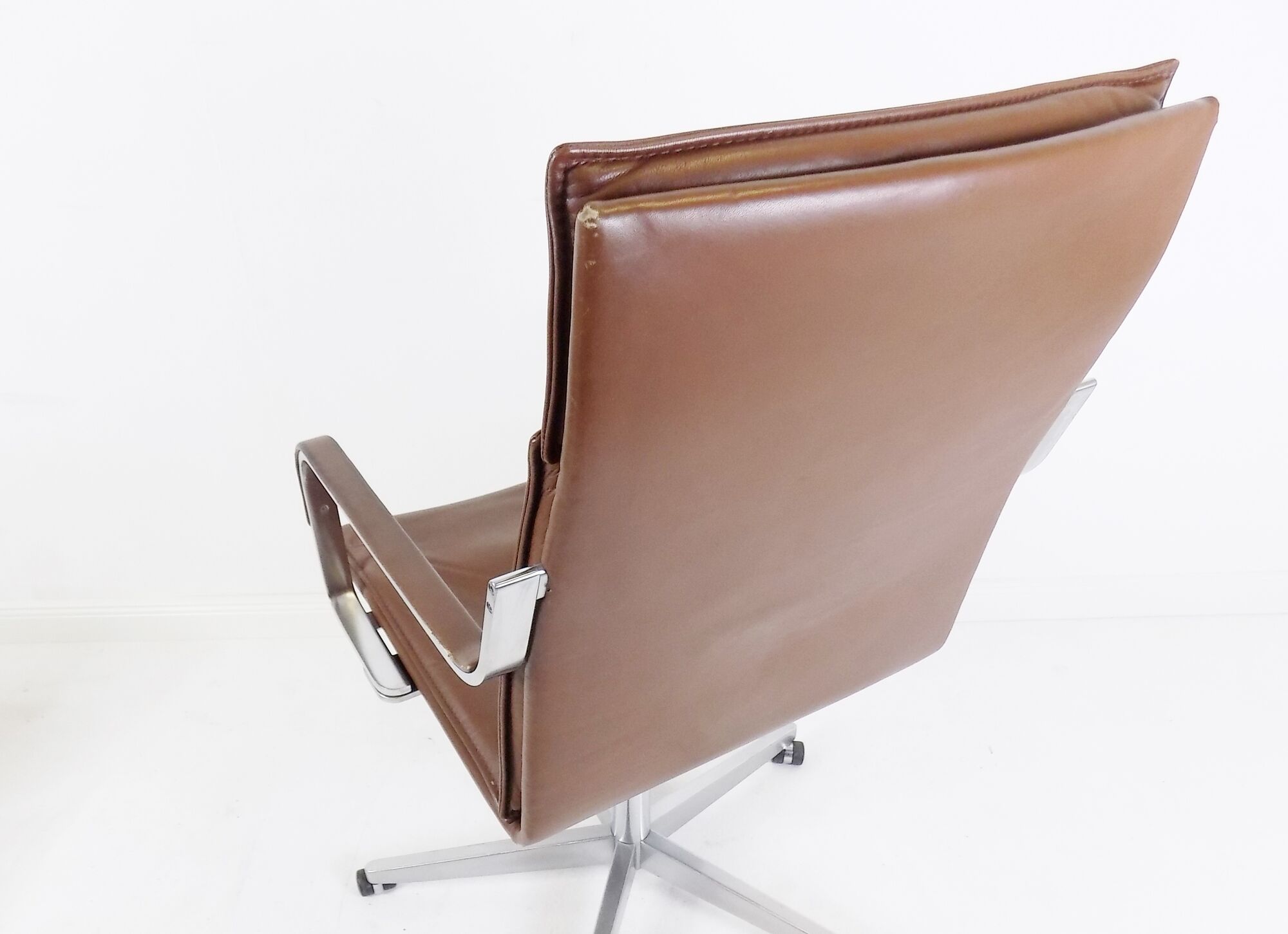 Fauteuil de bureau en cuir Walter Knoll Art Collection par Rudolf Glatzel