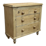 English chest of drawers late nineteenth in fir