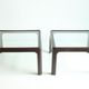Baydur and glass side tables by Peter Ghyczy for Bayer, Germany 1970s, set of2.
