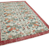 Handmade antique oriental beige rug 188 cm x 295 cm