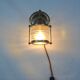 Vintage wallmounted brass lamp from a ship.