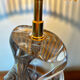 Lampe cristal et rotin vintage