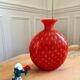 Red ball vase in Murano blown glass – Italy 1970s