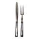 Art Deco silver plated lamb cutlery