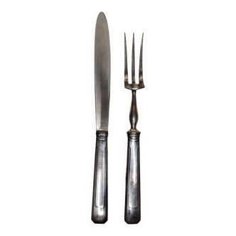 Art Deco silver plated lamb cutlery