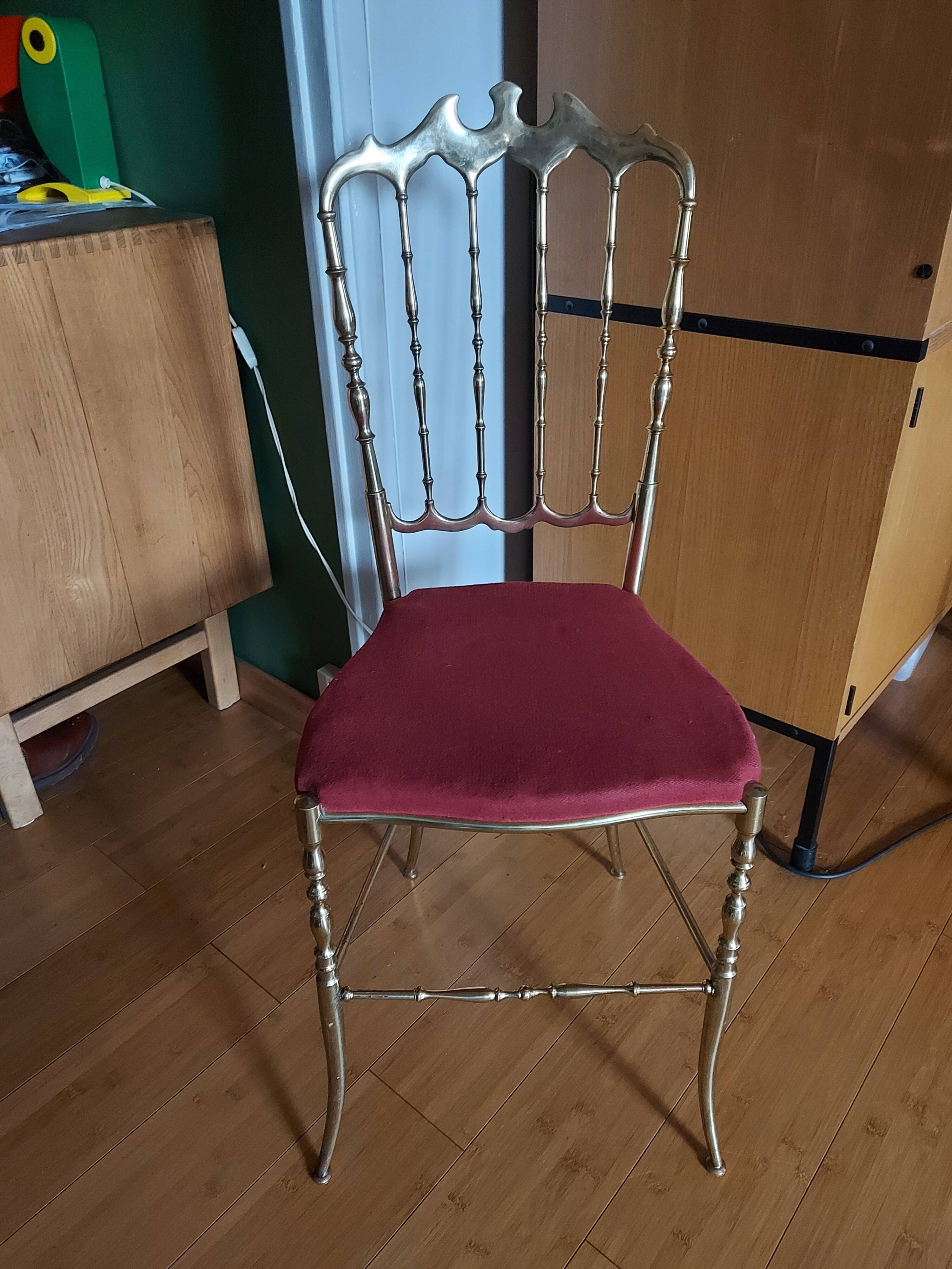 Chiavari Italian brass design chair