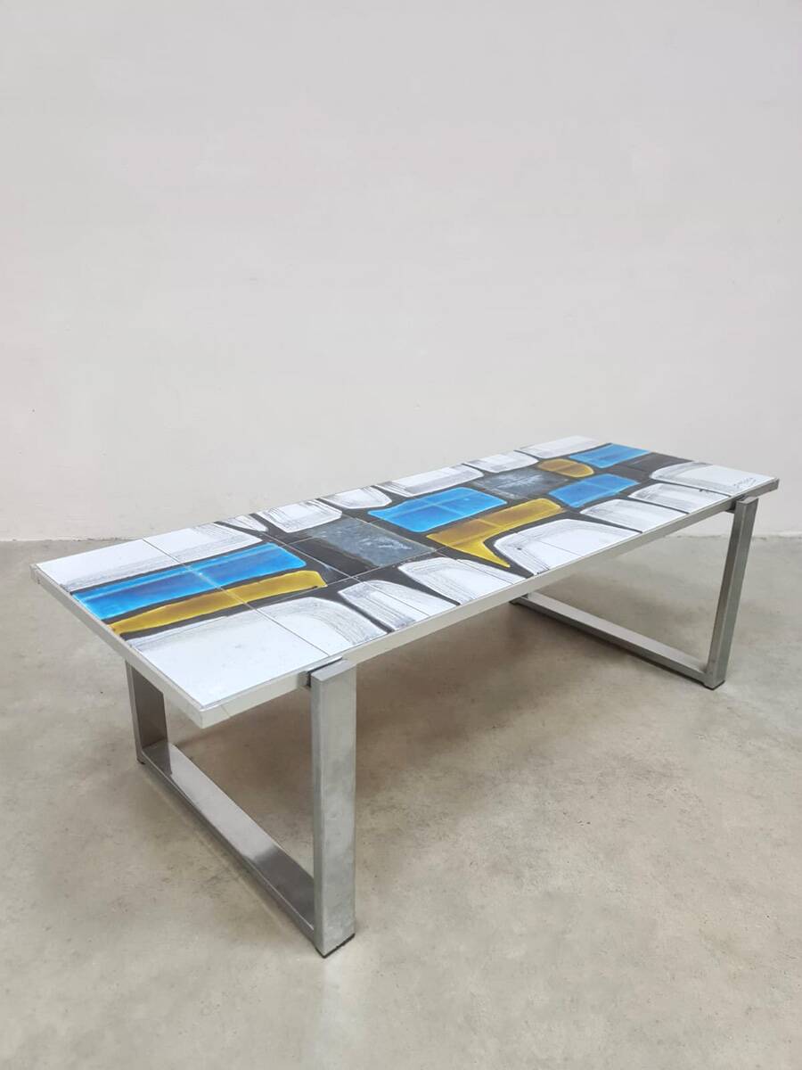 Vintage design Denisco ceramic tile coffee table 1960