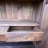 Empire wardrobe in solid walnut, France, mid-19th century.