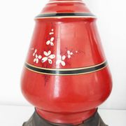 Pair of red lamps from 1900