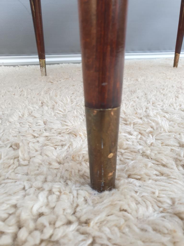 Extendable table mahogany lacquered 1960 butterfly extensions