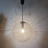 Large Limburg Glashütte hanging lamp globe 1970s Germany