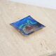 Psychedelic enamelled leather catchall tray