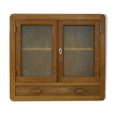 Vintage wooden pharmacy furniture. year 30s