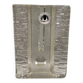 Vase rectangulaire en verre « solifleur » Pukeberg Walther Glass à une tige.