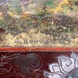 A.Bouverat Lacquered panel of Chinese inspiration hand painted 20th century