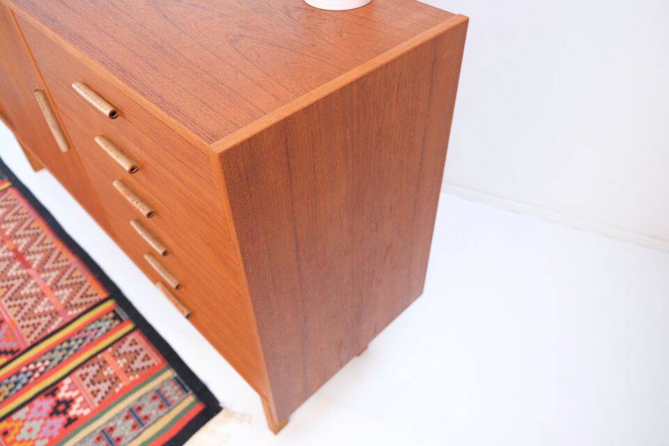 Teak buffet in retro vintage style from the 60s-70s.