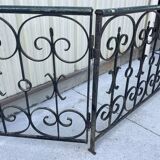 Grille de jardin et portillon en fer forgé des années 1950 - 5m20