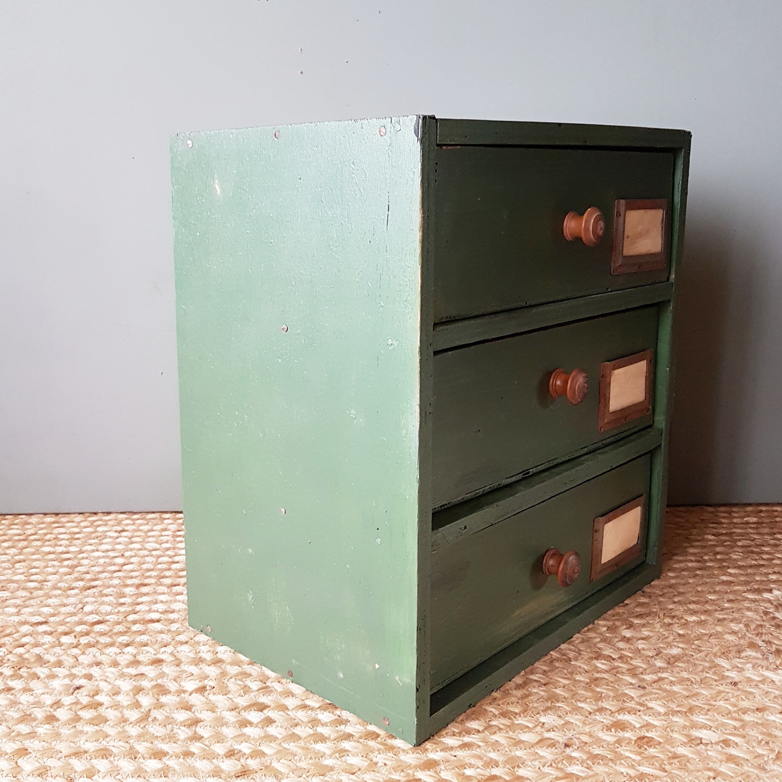 Old workshop furniture with drawers