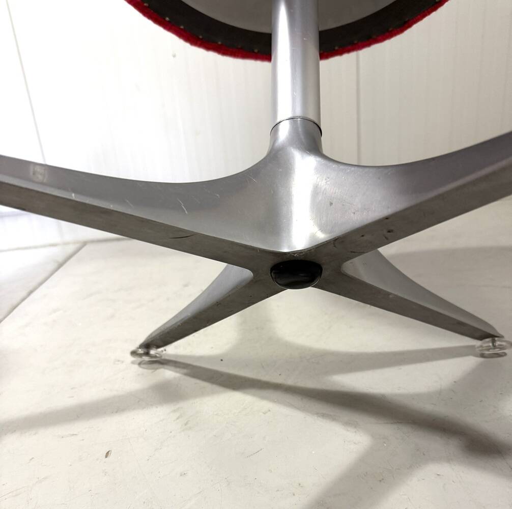 aluminium stool hocker by COR Germnany 1970,s