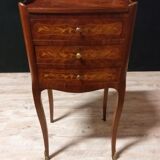 Pair of bedside tables, Louis XVth style and marquetry