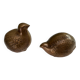 Pair of Art Deco copper quails