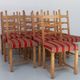 Vintage danish brutalist ladder back oak dining chairs