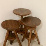 Set of 3 carpenter's screw stools