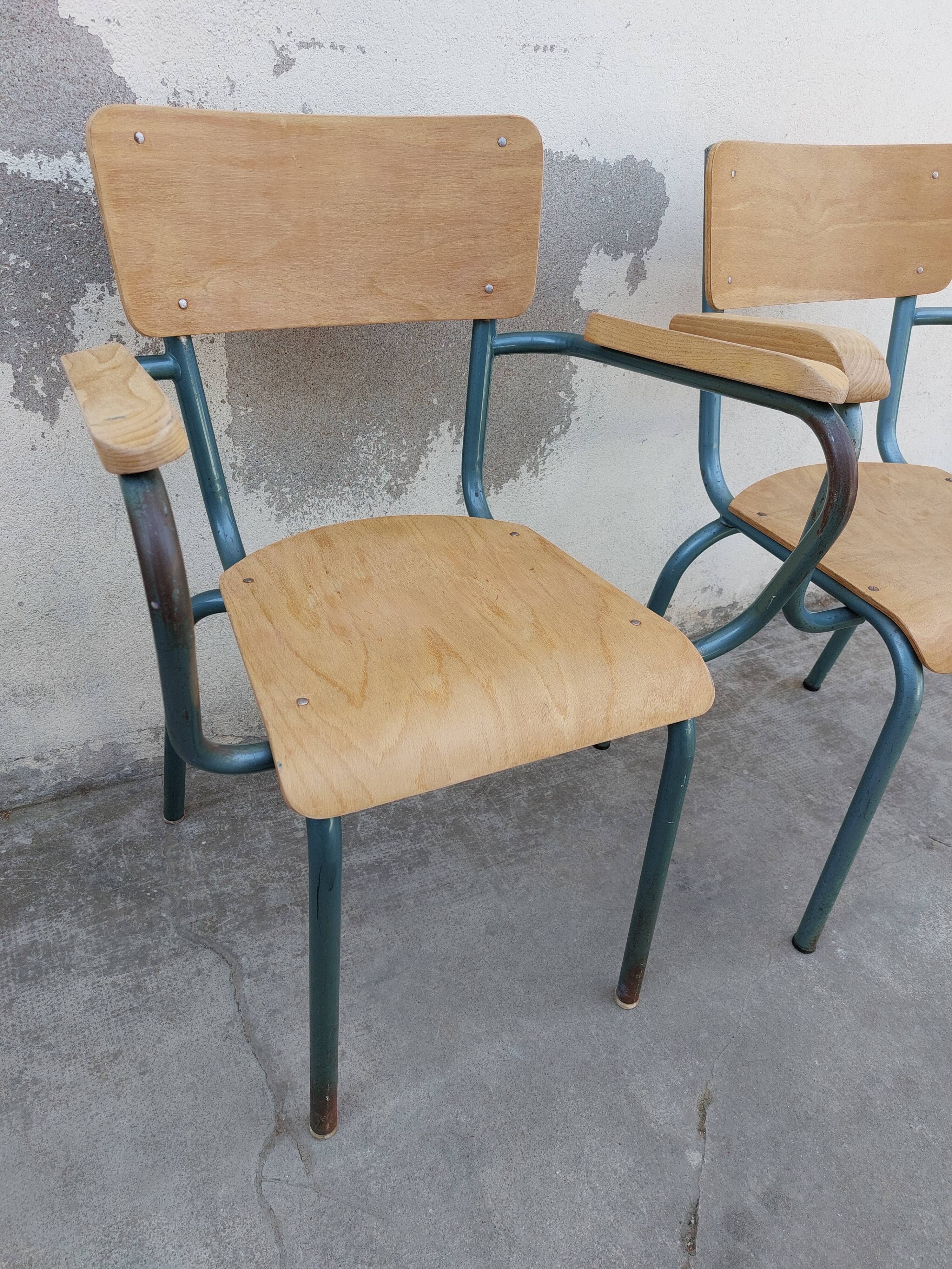 Pair of schoolmaster's chairs