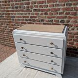 Marble-topped chest of drawers