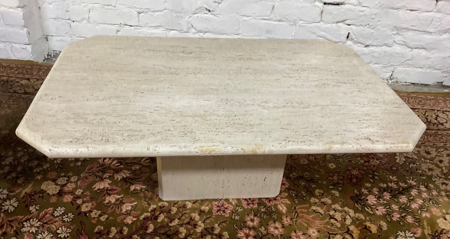 Travertine coffee table from the 70s