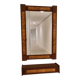 Mid-Century Teak and Copper Hallway Set with Mirror and Shelve, 1960s, Set of 2