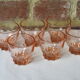 6 vintage pink glasses