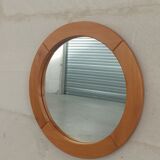 Round elm mirror, 80's