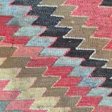 Vintage Turkish Kilim Kelim Rug 338x168 cm shabby chic wool, country home, boho