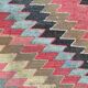 Vintage Turkish Kilim Kelim Rug 338x168 cm shabby chic wool, country home, boho