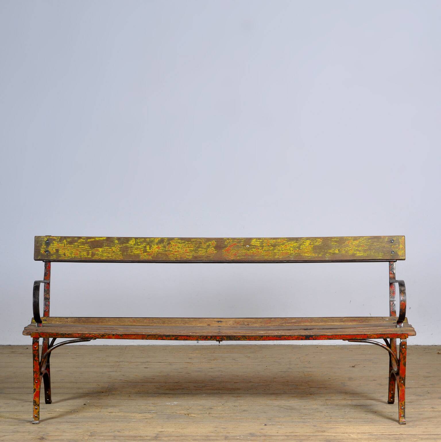 Riveted Iron Park Bench 1920's