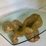 Table basse brutaliste du sculpteur Jean Yves Le Guyader