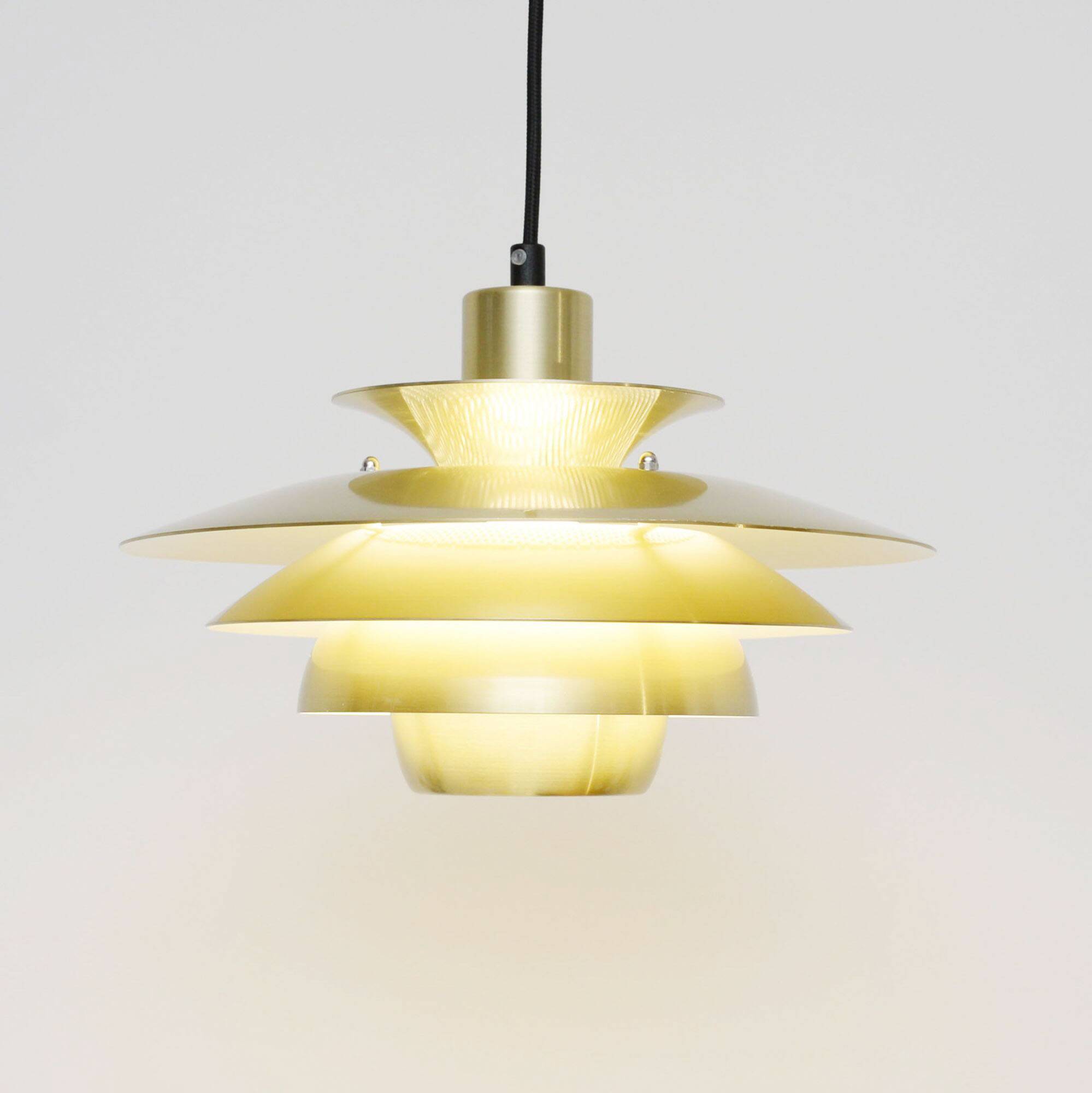 Golden vintage lamp, Denmark 1970s