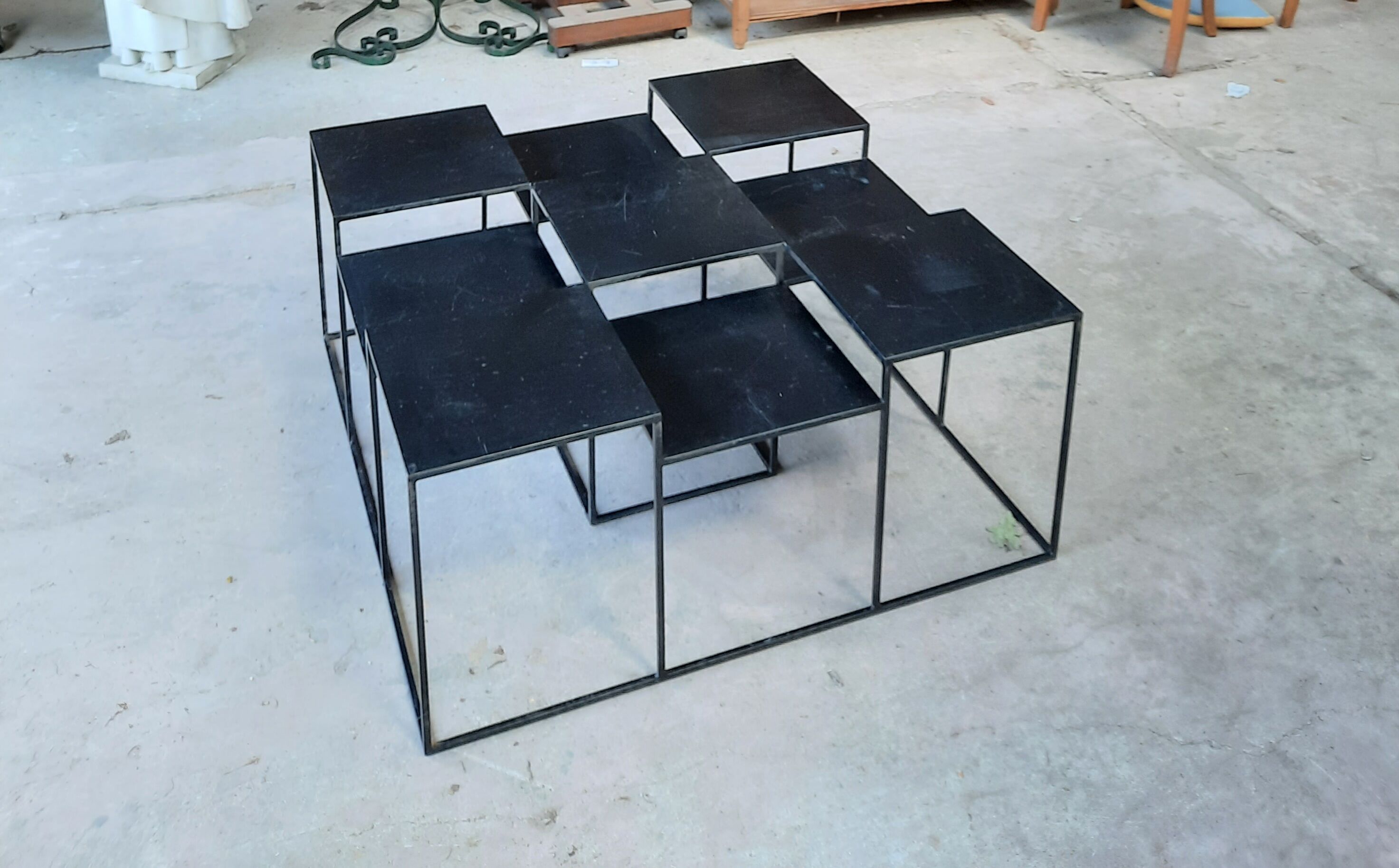 Metal design coffee table