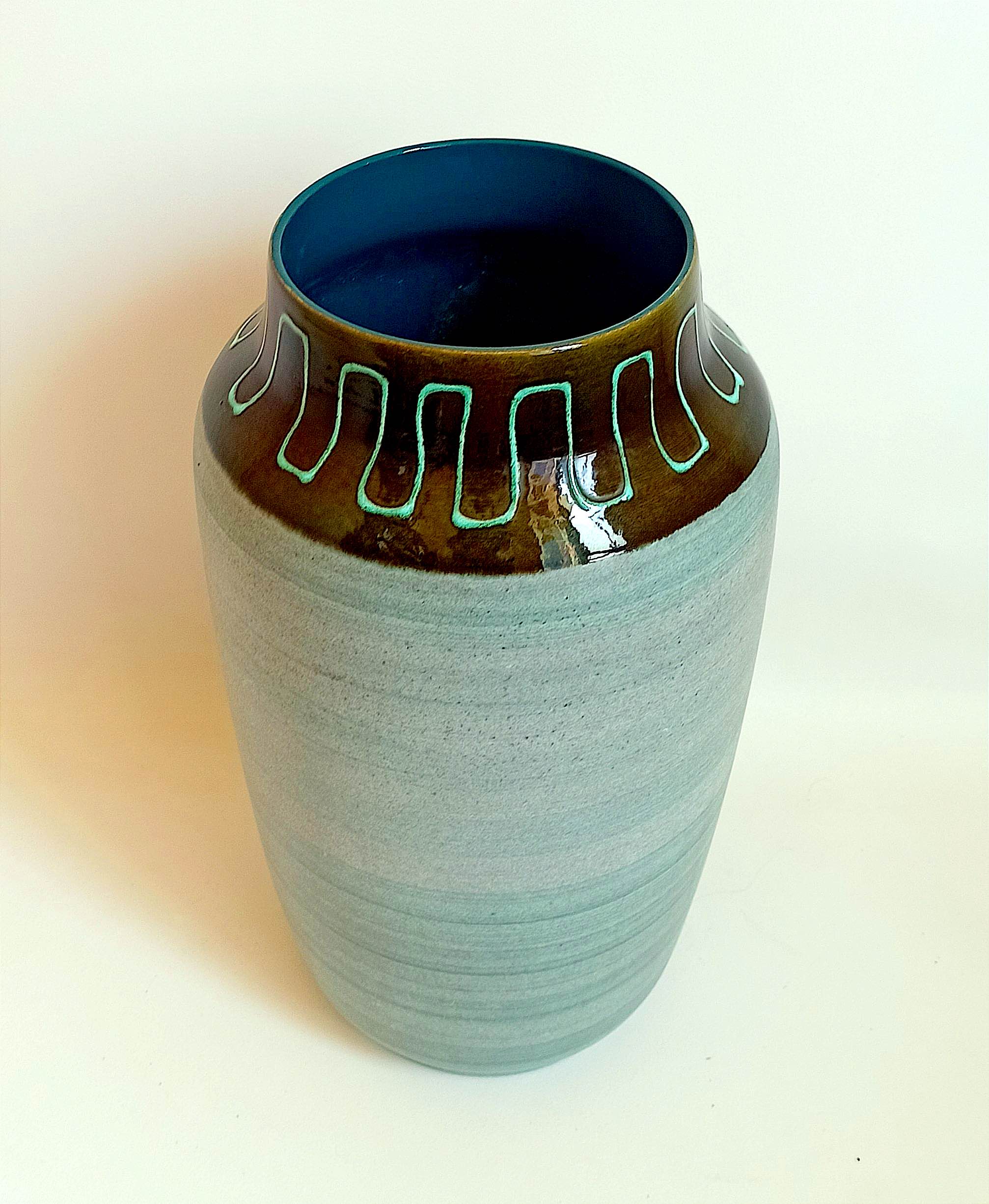 Ceramic vase west germany 70s height 50 cm
